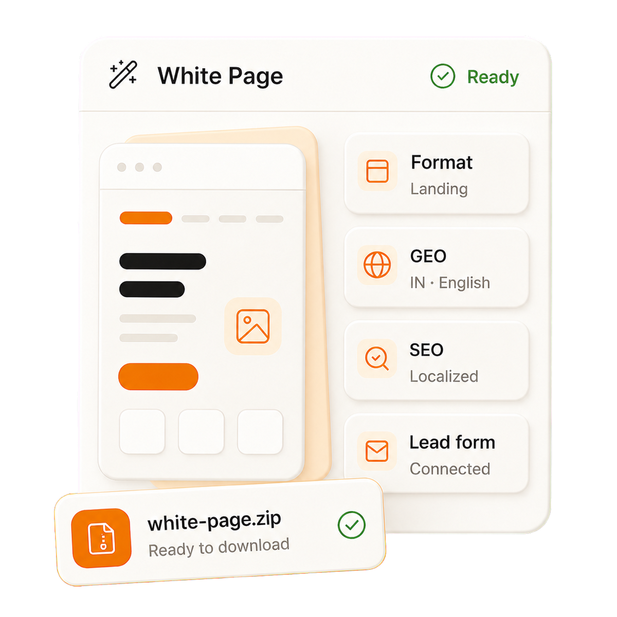 Ready white page illustration